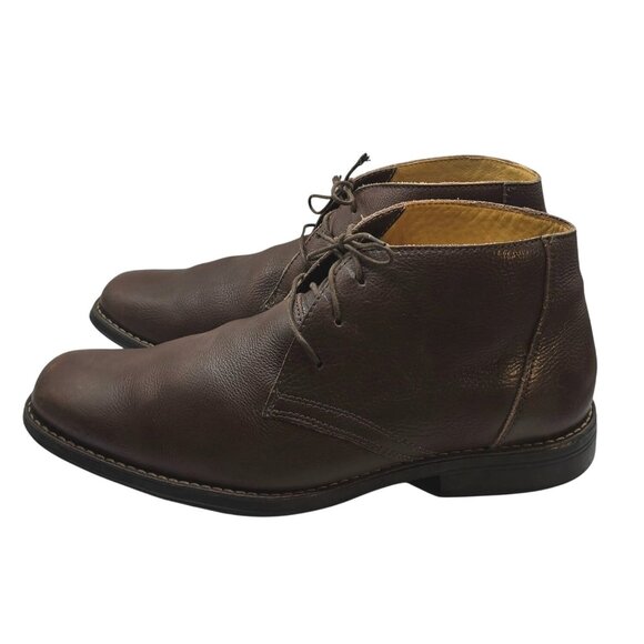 Sandro Men's Comfort Soft Gel Brown Leather Boots Size 10D - Picture 7 of 9